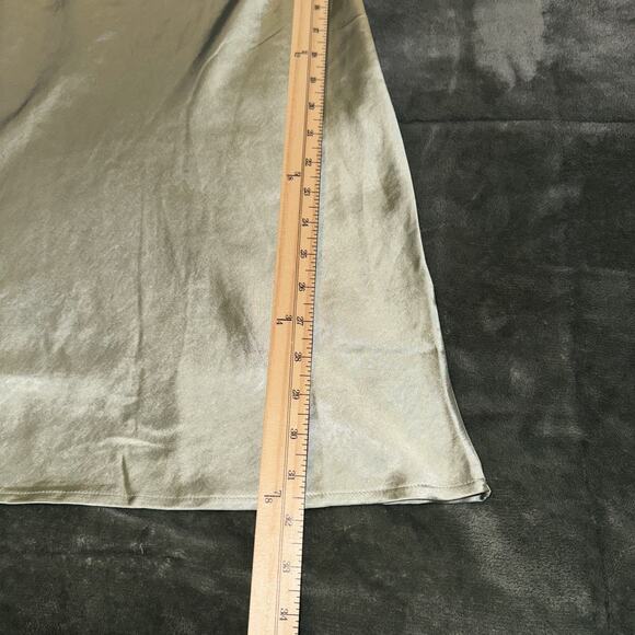 Princess Polly Maia Long Sleeve Mini Dress Women's 6 Sage Green Cowl Neck - Picture 5 of 9